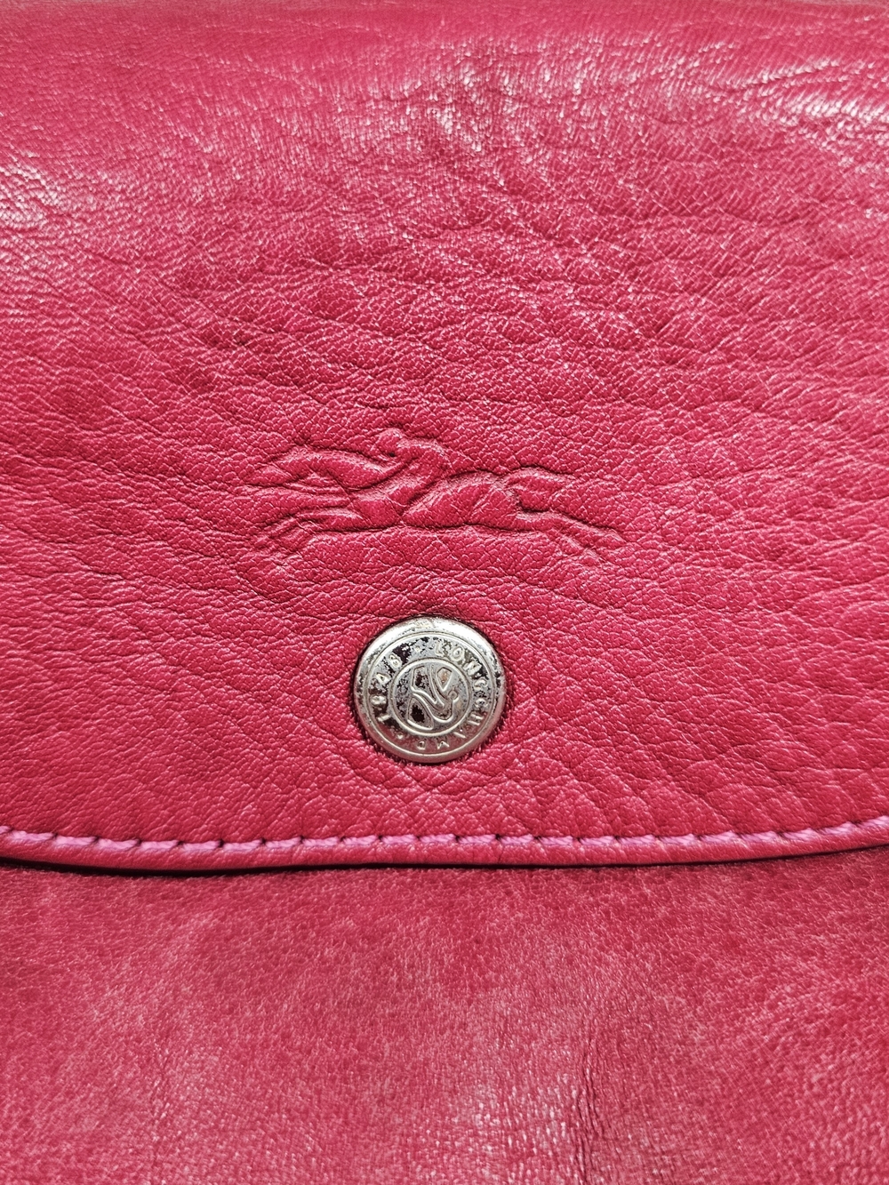 Longchamp Le Pliage Cuir Large Pink Leather Tote - Picture 2 of 16